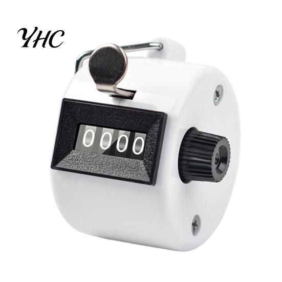 Sports Clicker Counter Metal Hand Tally with 4 Digit Display No Supplies Battery Required Compact Size Portable Mechanical Four-Digit