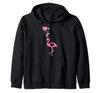 Cute Flamingo Hearts I Love Flamingos Zip Hoodie -