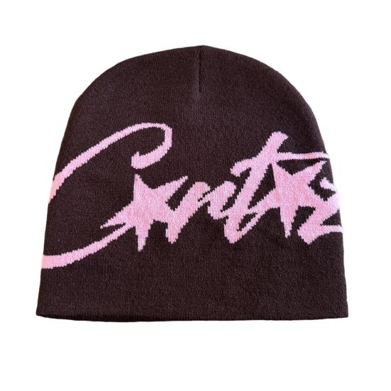 Winter Knitting Hat Letter Print Windproof Warm Hat Soft Elastic Design Brimless Autumn Winter Hat Outdoor Wear