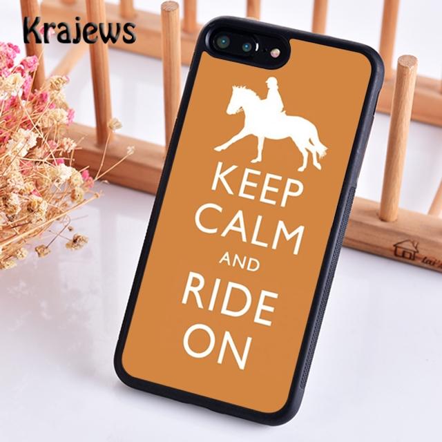 Krajews сохраняйте спокойствие и садитесь на лошадь Чехол для телефона для iPhone 17 Air 16 15 14 plus 12 pro max Fundas