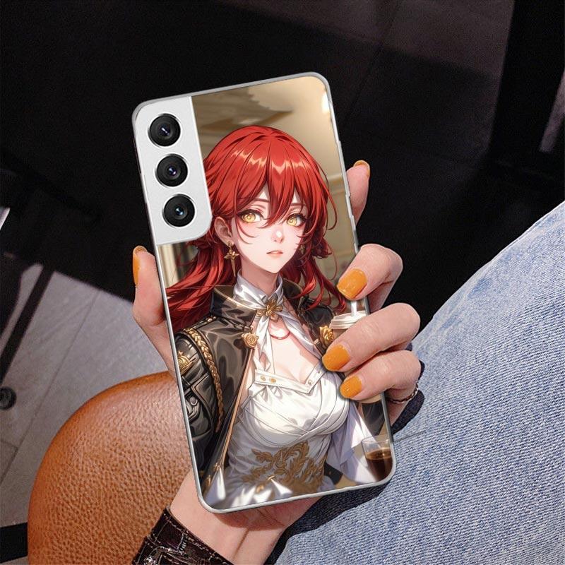 Чехол для телефона Honkai Star Rail Himeko для Samsung Galaxy S26 S25 Edge S23 S24 Ultra S22 Plus S21 S20 FE Уникальный чехол Мягкий чехол Gal