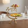 Double Layer Fruit Tray Electroplated