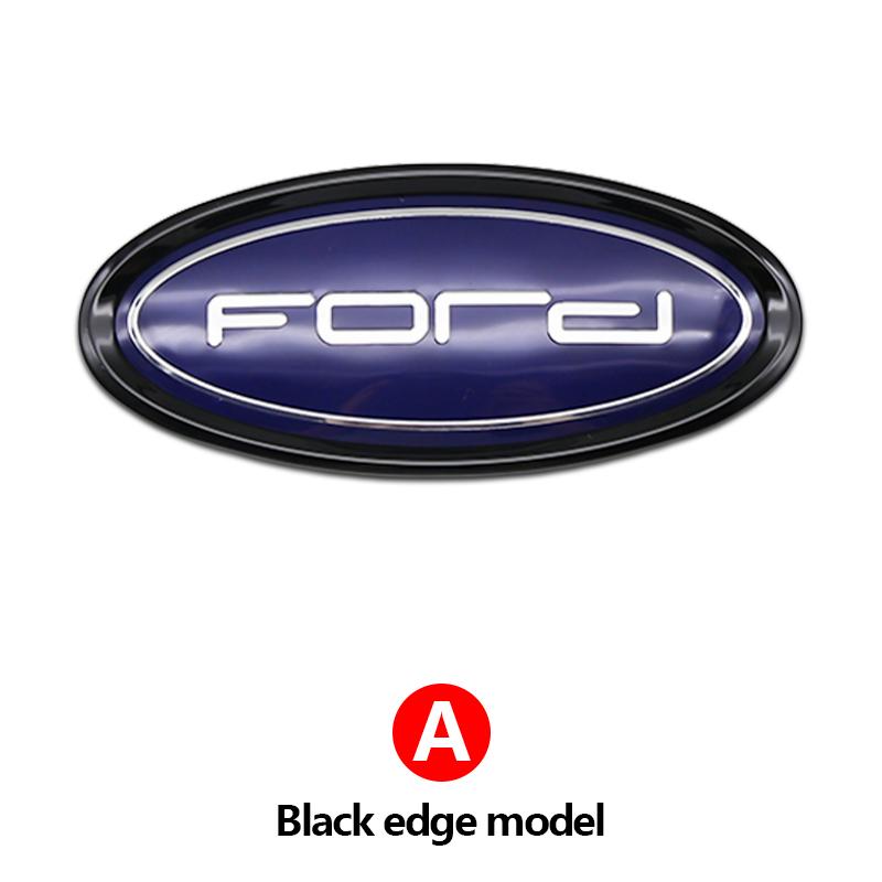 IYGU3 Ford Badge ABS 3D letter Emblem Sticker Front Hood & Rear Trunk Tailgate For Ford Fiesta Ranger Mondeo Focus Escape Kuga Edge