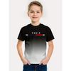 Children's Clothing Boys' T-shirt Short Sleeved Children's T-shirt 3D Letter Printing Casual Round Neck Children's Summer Clothi