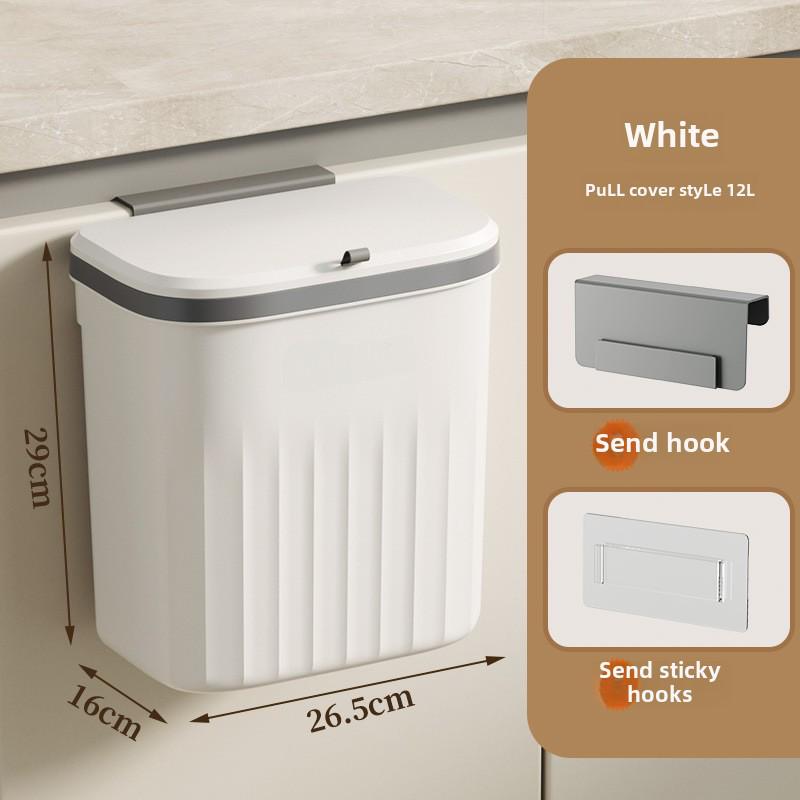 Мусорное ведро с откидной крышкой, монтируемое на стену, для кухни, ванной комнаты или туалета