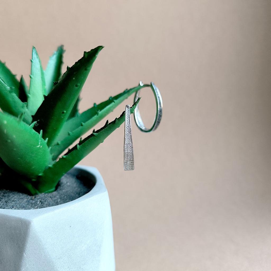 Серебряные серьги с фианитами (2161233)