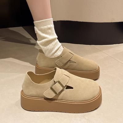 Женская обувь с круглым носком, женские туфли-лодочки на платформе, элегантное платье, тренд 2025, 39, корейский стиль, обувь, обувь, высокое качество, стильный шик