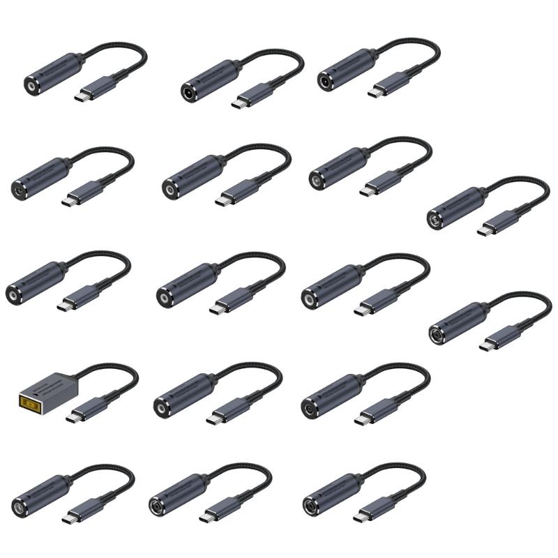 Кабель питания Type-C - DC5.5x2.1 мм USB C - 5.5x2.5 мм 2.5x0.7 мм 3.0x1.1 мм 3.5x1.35 мм 4.0x1.35 мм 4.0x1.7 мм 4.8x1.7 мм 100 Вт