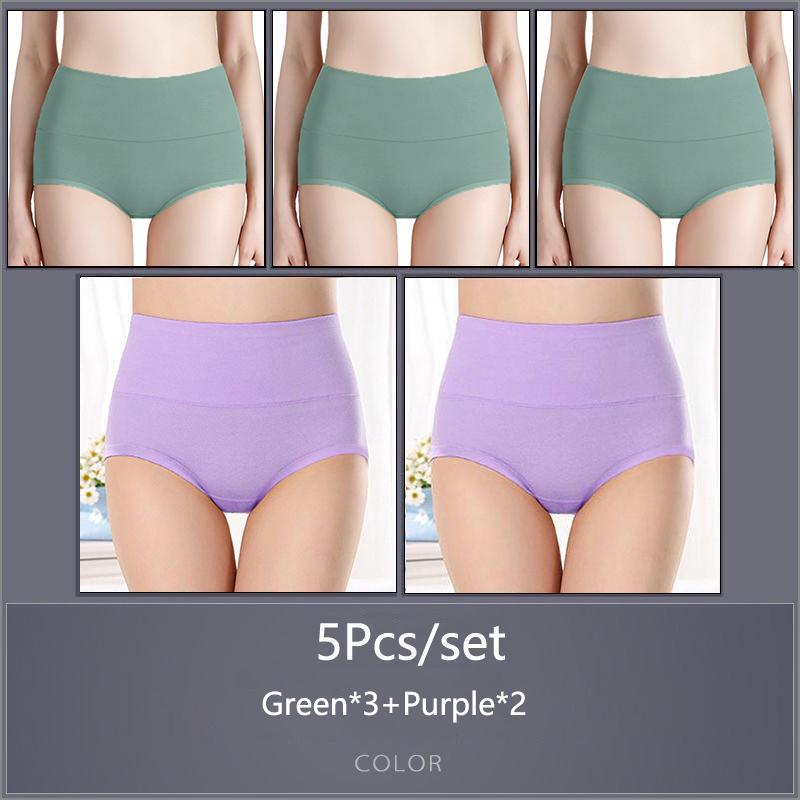 5 шт./компл. женские хлопковые трусики с высокой талией, мягкое дышащее удобное нижнее белье, большие размеры M-XXXXL