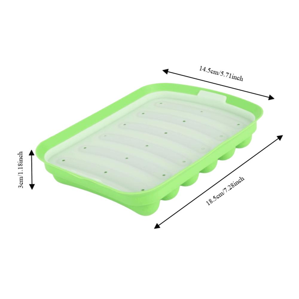 3pcs With Vented Lid Hot Dog Mold Food Grade Silicone Ham Making Tray  Home Kitchen Baking