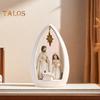 Holy Family Resin Figurine Nativity Advent Statue Joseph Virgin Mary Birth of Jesus Sculpture Home Office Desktop Decoration Ornament