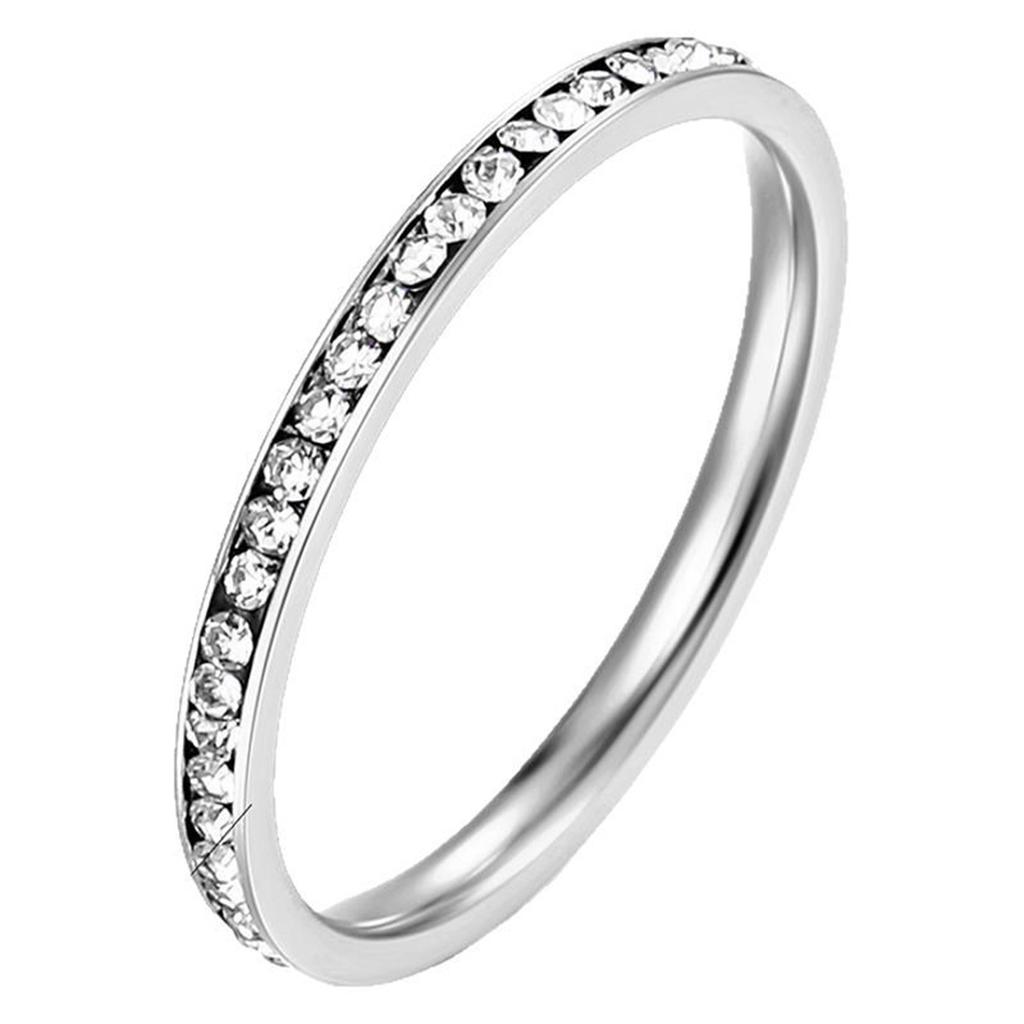 Luxury Designs Full Cubic Zirconia Rotating Rings for Women High Quality Stainless Steel Waterproof Jewelry 2026 Wedding Rings