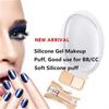 Éponge à Maquillage - Beauty - Silicone - Applicateur Fond de Teint - Transparent - Forme de Feuille