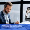 Bluetooth-гарнитура, Беспроводная гарнитура с микрофоном для ПК, V5.2 Компьютерная гарнитура с микрофоном с шумоподавлением, USB-донгл, Зарядная база и Кнопка отключения звука