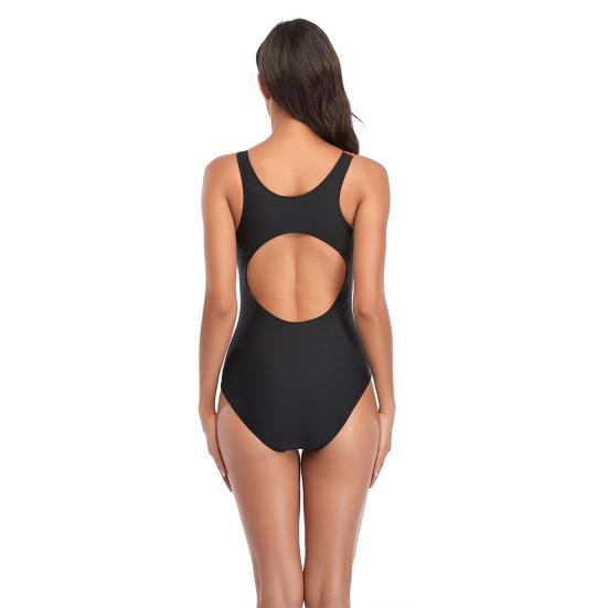 Chic Lady Monokini Color Matching Swimming One Piece Underwater Performance Bathing Suit Lady Garment