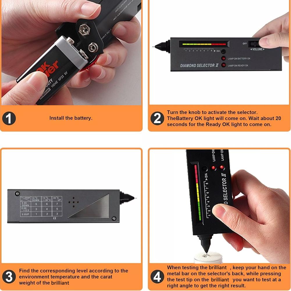 Профессиональная ручка-тестер для бриллиантов, высокоточный набор тестеров-селекторов для бриллиантов, решает проблему ошибочной оценки подлинности ювелирных бриллиантов