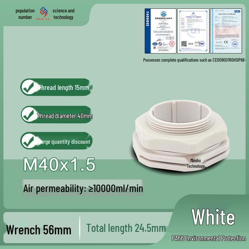 M12 Waterproof Breathable Nylon Automatic Vent and Pressure Relief Valve for Fermentation