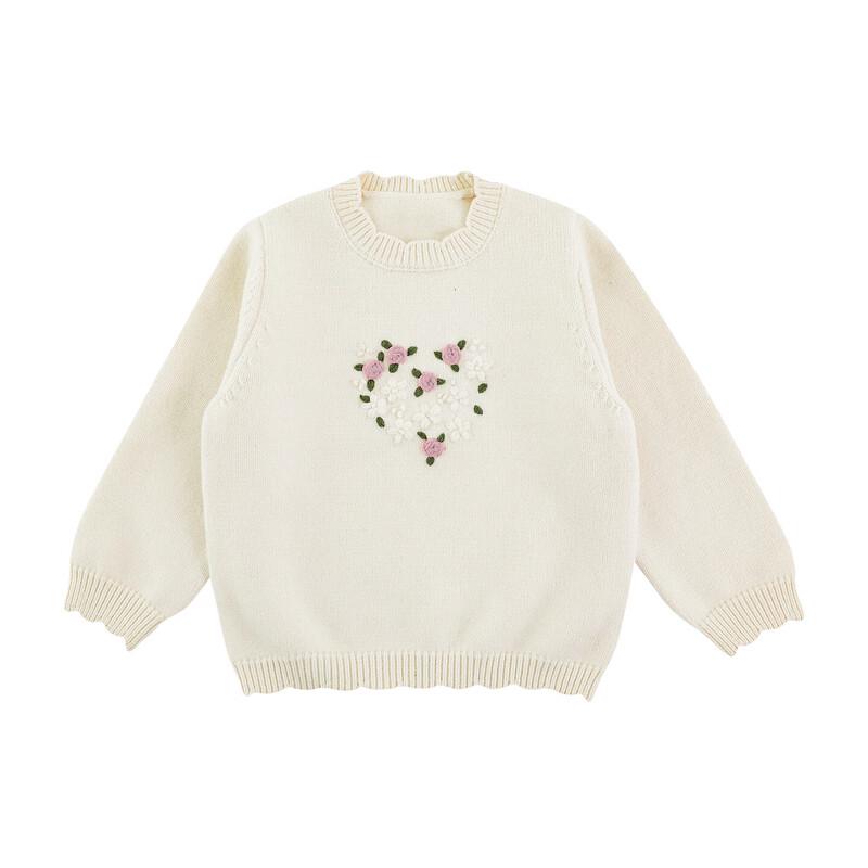 Girls' Romantic Handmade Crochet Winter Sweater