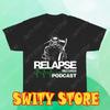 RELAPSE RECORDS Мужская Черная Футболка Футболка с Логотипом Забавная Размеры от S до 5XL
