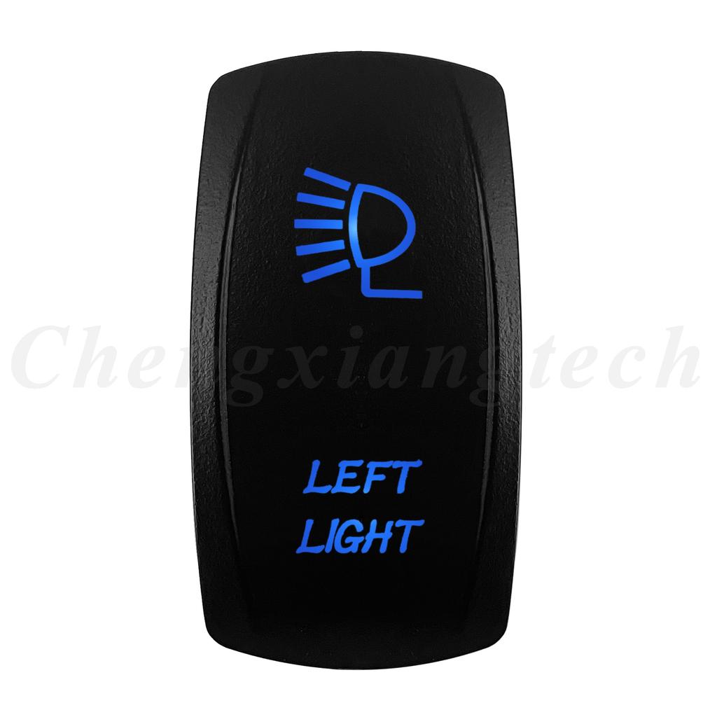 12V 20A Blue Led Car Boat Laser Rocker Switch ON OFF (ON) OFF ON OFF ON (ON) OFF ON (ON) OFF (ON) Waterproof