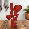 3D-печатная фигурка любовного письма, Красное сердце LOVE Настольное украшение для декора свадьбы и годовщины, Романтический знак на стол ко Дню святого Валентина для спальни,