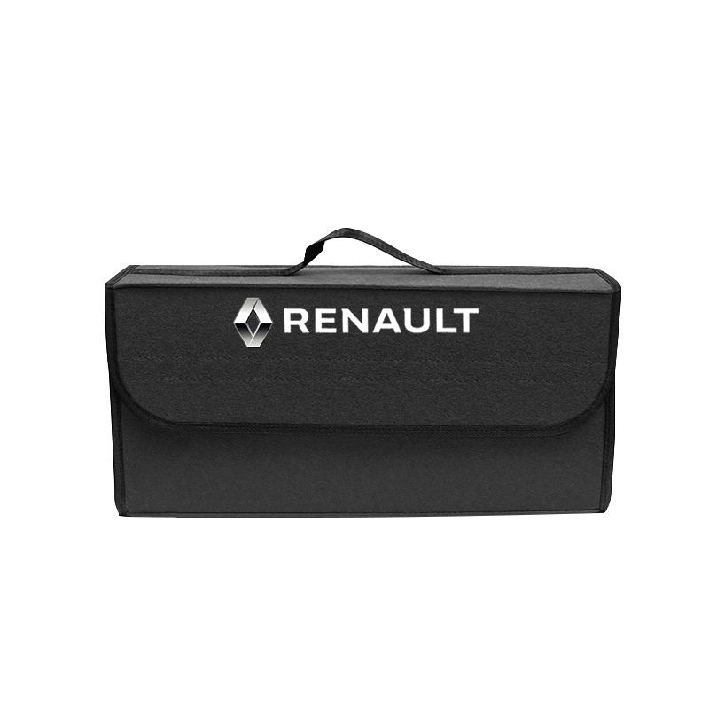 Interior Stickers Car Trunk Organizer Storage Bag Soft Felt Foldable Tidying Case For Renault QM6 Clio Koleos Megane Espace Kadj