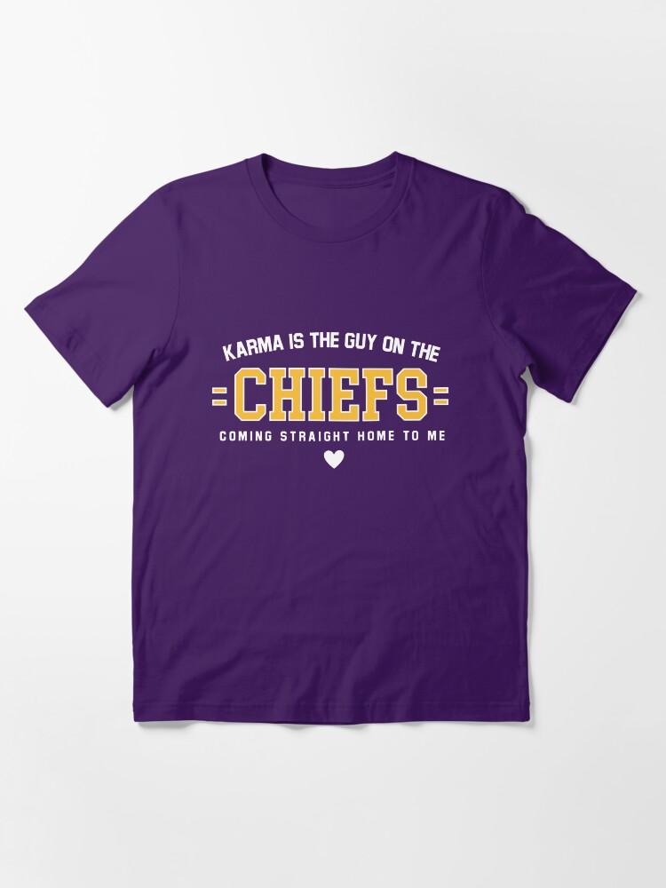 Карма — это парень из команды Chiefs 2023 Базовая футболка