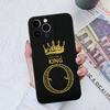 Case Cover For Apple iPhone X XS XR SE 13 14 15 Pro Max Luxury Crown Letters Liquid Soft Silicone Shockproof Matte Anti Drop For iPhone Shell Bumper