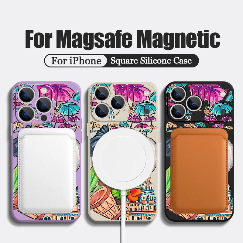 Чехол для iPhone 17 Pro Max, стиль тропический, узор тукана, магнитный, для Magsafe, силиконовая крышка, для iPhone 16 Pro Max, Funda iPhone 15 14 13 12 11 16E