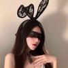 Набор: Кружевная повязка на голову с ушками кролика и маска для глаз Pure Desire - Милые аксессуары для волос для пар