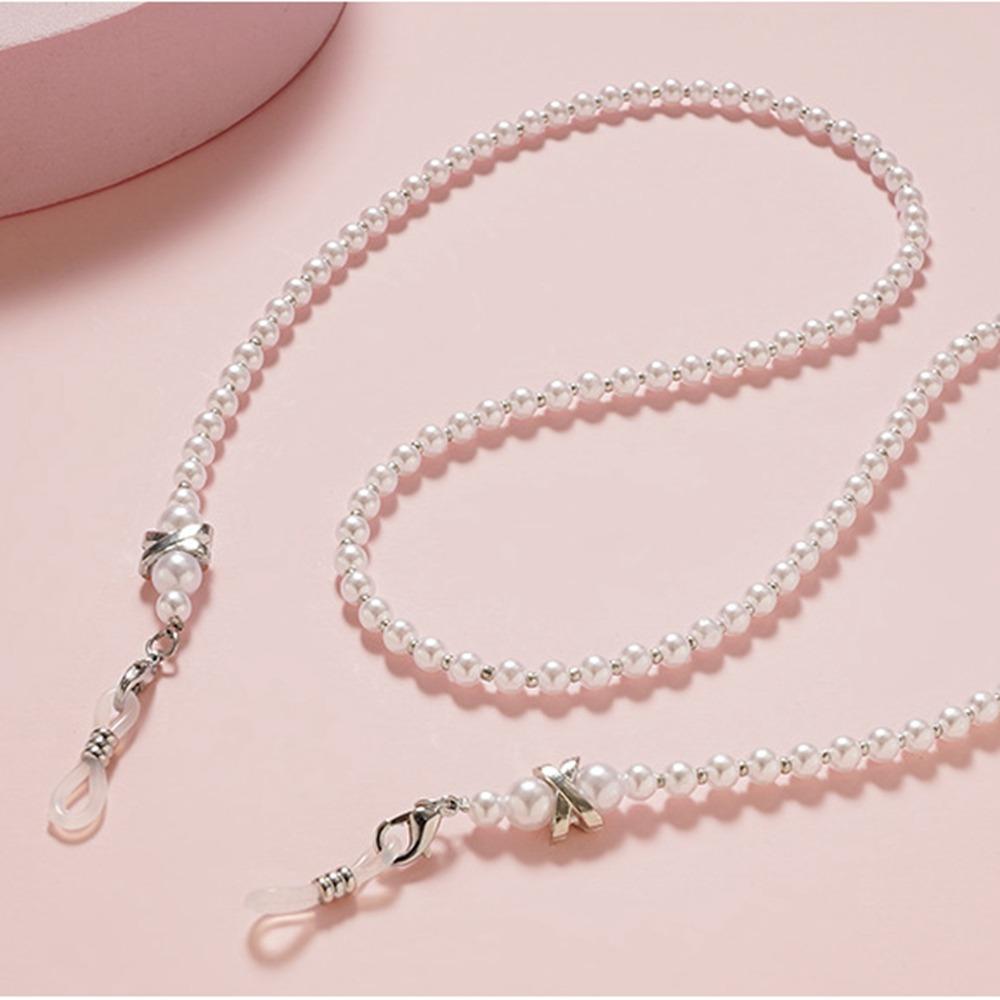 Анти-отрывная цепочка для очков с имитацией жемчуга, ремешок для очков, новый держатель для шнурка, дом