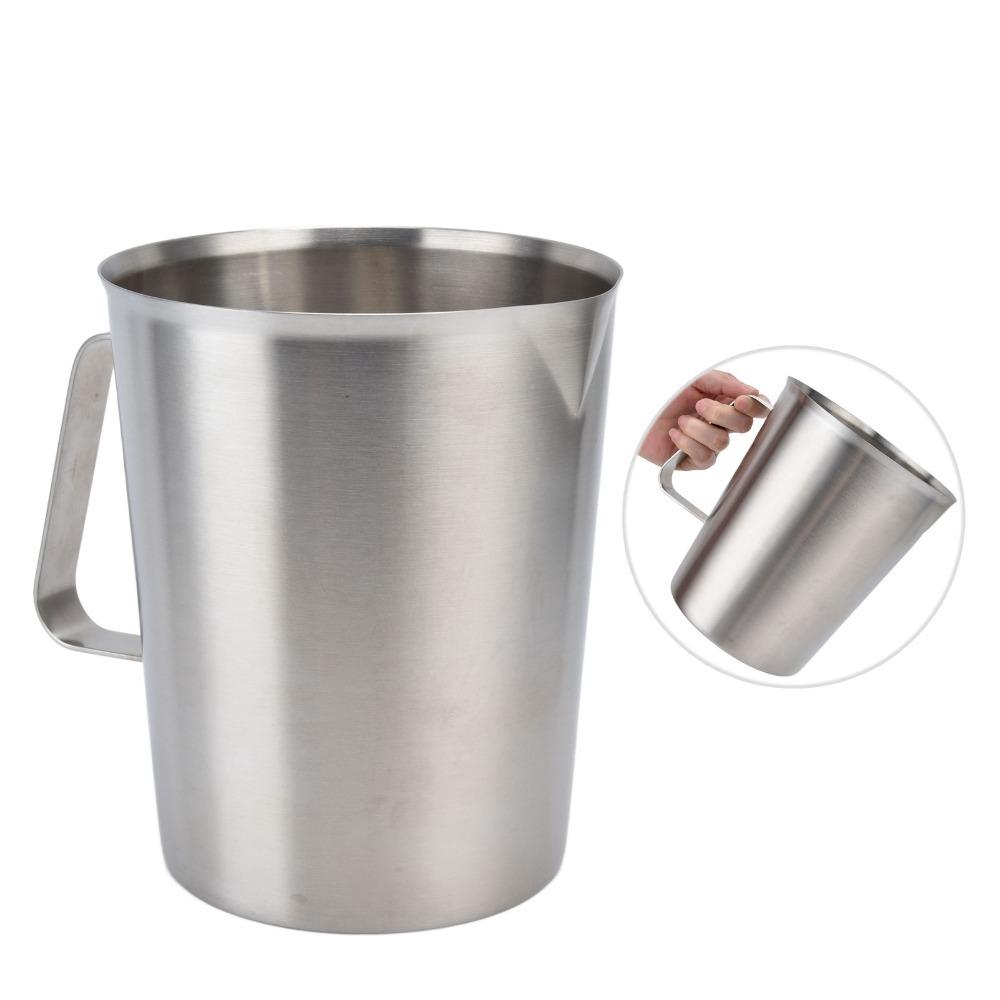 Large Mouth Milk Frothing Pitcher 304 Stainless Steel Liquid Measuring Cup For Latte Art