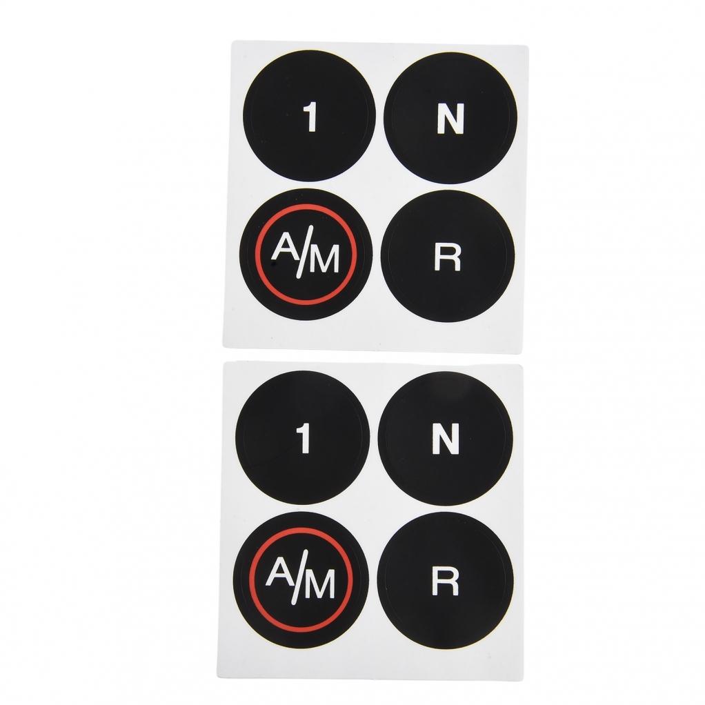 For FIAT 500 MTA Gear Selector Button Repair Overlay Sticker Black Vinyl