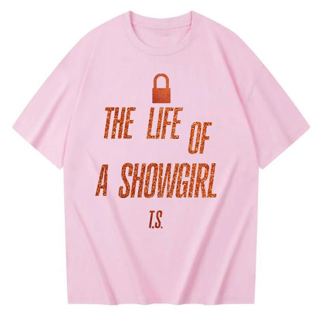 Taylor New Ablum The Life of A Showgirl Fashion Summer Women CottonT Shirt HarajukuTrend T.S O-Neck Casual Short Sleeve Top