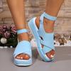 2024 Summer Women Wedge Sandals Women Non Slip Platform Sandles Woman Outdoor Beach Lightweight Walking Sandalias Plus Size