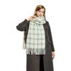 Wool Blended Plaid Simple Scarf Women's New Winter High-end Atmosphere Scarf Versatile