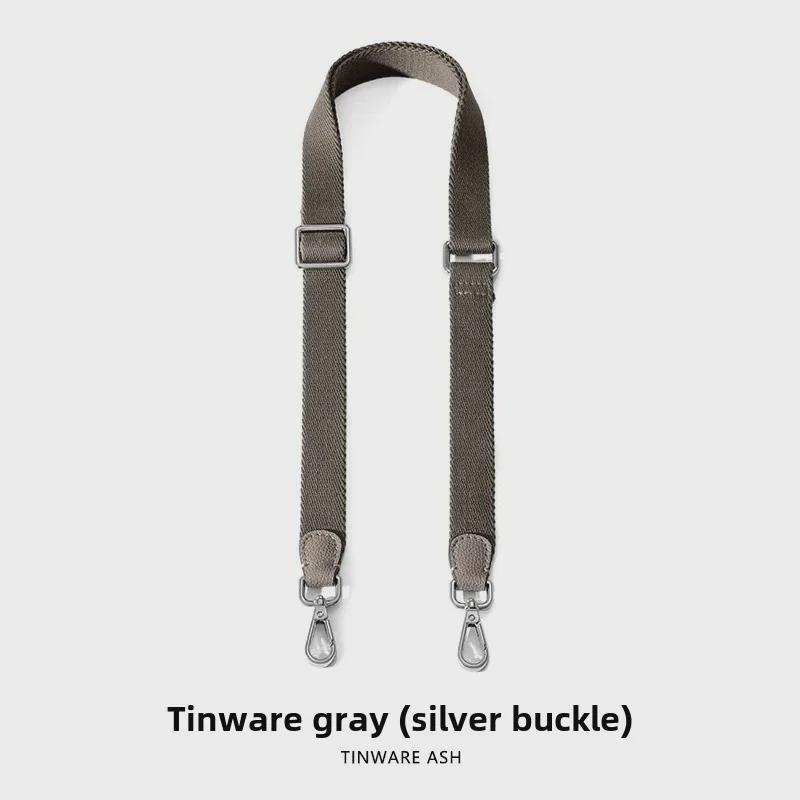 Adjustable 2.5cm Solid Color Canvas Crossbody Bag Strap Replacement