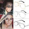 Unisex Retro Big Round Metal Frame Clear Lens Glasses Eyeglasses Spectacles