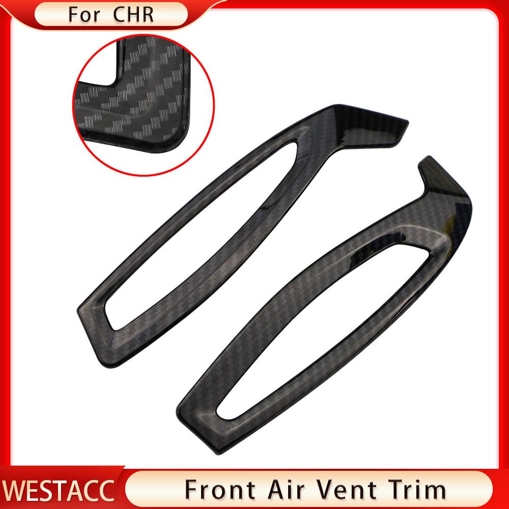 ABS хромированный автомобильный кондиционер A/C вентиляционное отверстие крышка накладка декоративная наклейка для Toyota C-HR CHR 2016-2022 RHD