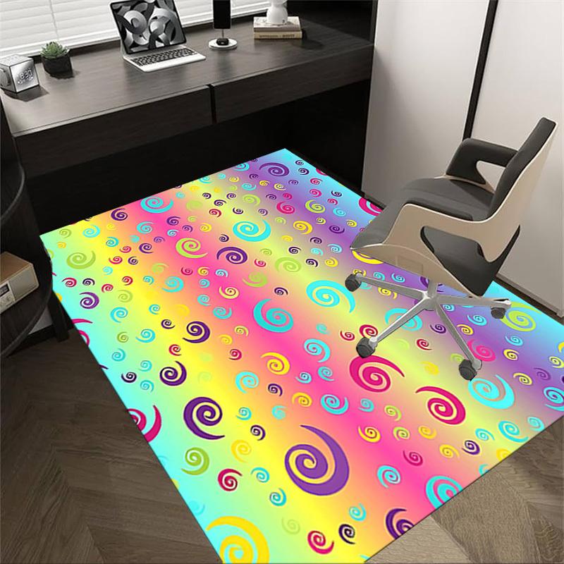 1PC Spiral Patterns Non-Slip Floor carpet, suitable for Office, bedroomand playrooms. It can also be used as a sofa footrest cover-T61