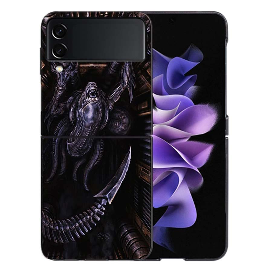 Чехол для телефона Alien vs Predator для Samsung Z Flip 6 7 5G Galaxy Z Flip 5 4 3 5G Чехлы Ударопрочный Жесткий Чехол ТПУ