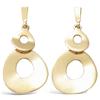 [F6274] - Gold Plated Earrings 'Choreography' Gold - 40x20 Mm