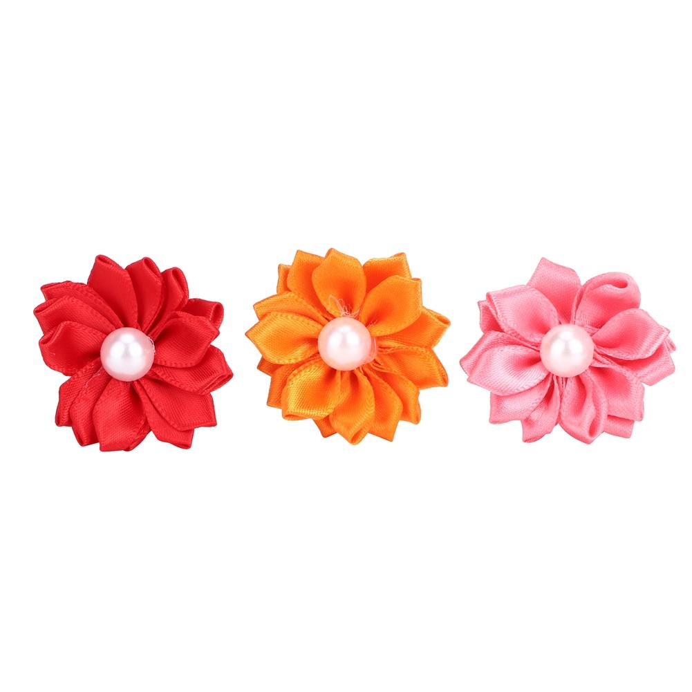 30 шт. красочных бантов для волос для собак с жемчужным декором для щенков, маленьких кошек, аксессуары для ухода