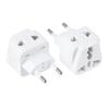 Set of 2 Conversion Plug C Type Korea Conversion Plug C Type 2 Piece AC Outlet Adapter Travel Convenient Goods Compatible with Countries Such As