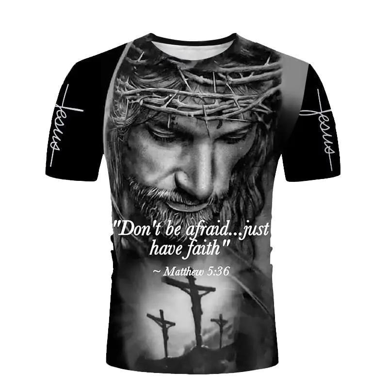 Мужская футболка с рисунком американского флага орла, Иисус, Бог смерти, 3D-принт, летний спортивный топ, свободная уличная одежда, футболки больших размеров