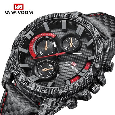 Relogio Masculino Спортивный стиль Механизм Простой модный кожаный нейлоновый ремешок 30 м Водонепроницаемый светящийся календарь Мужские кварцевые наручные часы