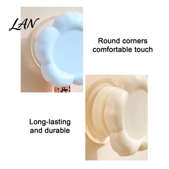 Glass Mirror Hangers Flower Suction Cup Hook, No Drilling Removable And Reusable Plastic Hanger, Adhesive Free Hooks Waterproof Vacuum Hook