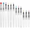 12pcs Flat Head Solid Pigment Water Pen Water Storage 12pcs/set Calligraphy Brush Set  Quick Sketch