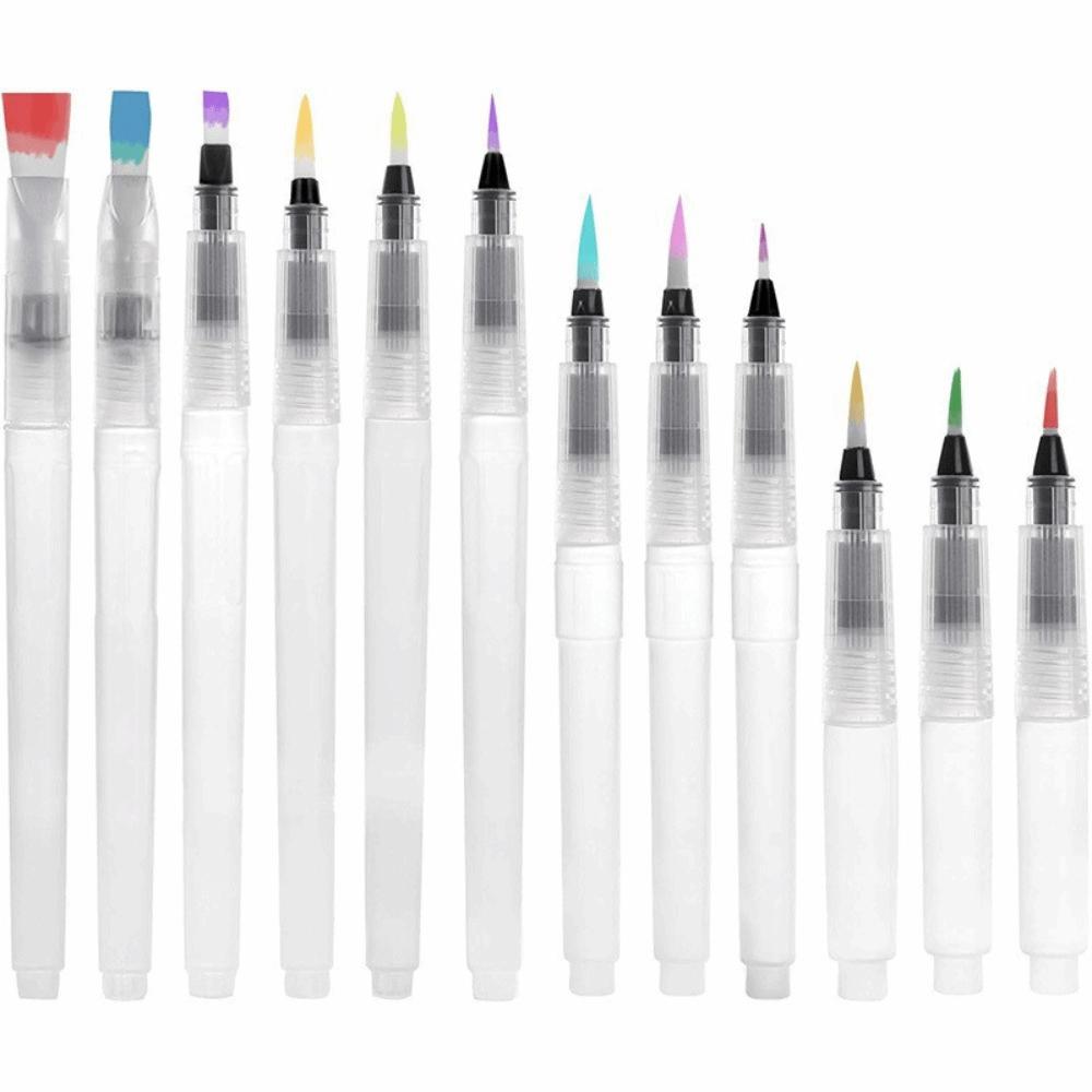 12pcs Water Storage Calligraphy Brush Set Pointed Head 12pcs/set Watercolor Illustration