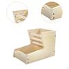 Wood Rabbit Hay Feeder Food Feeding Manger Sturdy Bunny Dispenser Small Animals Holder
